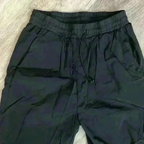 Ambiance Apparel Women’s black drawstring pants with mess lining - Picture 2 of 4